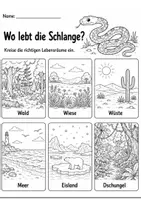 Vorschau - Mal- und Bastelvorlagen - Schlange Lebenszyklus - Interaktives Faltbuch & Steckbrief - Seite 3