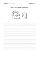 Vorschau - Arbeitsblätter - Buchstabeneinführung Q - Seite 1