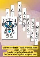Vorschau - Spiele - Lesen lernen mit Silben – Silben Roboter zum Verblenden von Lauten | Buchstaben & Silben spielerisch üben - Seite 1