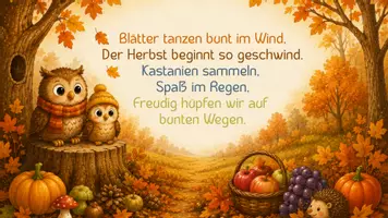 Vorschau - Poster - Jahreszeiten - Bildkarten mit Eulen (Kamishibai) - Seite 1