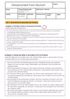 Vorschau - Arbeitsblätter - Essay schreiben Deutsch Klassenarbeit Klasse 11 - Seite 1