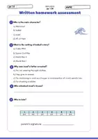Vorschau - Test - Alan Gratz Refugee - Reading Comprehension Homework Assessments - Deckblatt