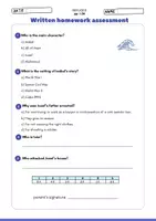 Vorschau - Test - Alan Gratz Refugee - Reading Comprehension Homework Assessments - Seite 1