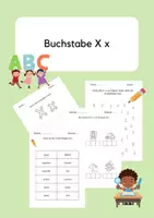 Vorschau - Arbeitsblätter - Buchstabeneinführung X - Deckblatt