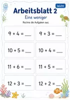 Vorschau - Arbeitsblätter - Nachbaraufgaben bis 20 | Mathematik Klasse 1 | 5 Arbeitsblätter als PDF - Seite 2