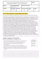 Vorschau - Arbeitsblätter - Sachtextanalyse Klassenarbeit Deutsch Klasse 10 - Seite 1