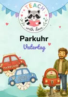 Vorschau - Mal- und Bastelvorlagen - Vatertag Geschenkidee: Parkuhr für Papa/Opa - Deckblatt