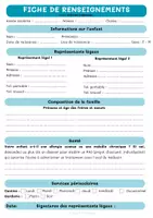 Aperçu - Outils du professeur - Fiches : suivi de scolarité - urgence - renseignements - Page 1