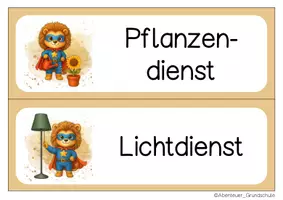 Vorschau - Bildkarten - Löwenklasse Klassendienste Klassentier Löwe - Seite 2