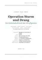 Vorschau - Stundenentwürfe - Operation Sturm und Drang – Literarischer Escape Room zu Goethe, Schiller und Geniezeit - Seite 1