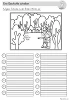 Vorschau - Stationenlernen - Herbst: Erste Geschichten schreiben (1. & 2. Klasse) - Seite 3