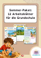 Vorschau - Arbeitsblätter - Sommer-Paket Arbeitsblätter für die Grundschule - Deckblatt
