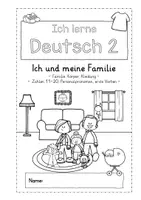 Vista previa - Hojas de trabajo - Aléman - Cuaderno de ejercicios "Ich lerne Deutsch 2" - cuerpo, familia, ropa, números, verbos ser, tener, pronombres personales - página 3