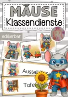 Vorschau - Bildkarten - Mausklasse Klassendienste Klassentier Maus - Deckblatt