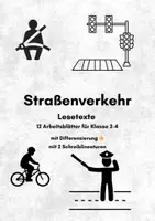 Vorschau - Stundenentwürfe - Straßenverkehr & Verkehrserziehung – Lesetexte & Arbeitsblätter (Klasse 2–4) | Differenziert mit ⭐ - Deckblatt