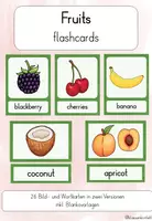 Vorschau - Bildkarten - Fruits Flashcards & Bildkarten Englisch I Fruit Vocabulary Cards I ESL/EFL - Deckblatt