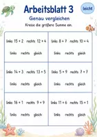 Vorschau - Arbeitsblätter - Größere Summe finden bis 20 | Mathematik Klasse 1 | 5 Arbeitsblätter als PDF - Seite 3