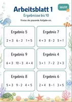 Vorschau - Arbeitsblätter - Passende Aufgabe zum Ergebnis finden bis 20 | Mathematik Klasse 1 | 5 Arbeitsblätter als PDF - Seite 1