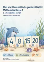 Vorschau - Arbeitsblätter - Plus und Minus mit Lücke gemischt bis 20 | Mathematik Klasse 1 | 5 Arbeitsblätter als PDF - Deckblatt