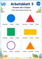 Vorschau - Arbeitsblätter - Formen nach Ecken ordnen | Mathematik Klasse 1 | 5 Arbeitsblätter als PDF - Seite 3