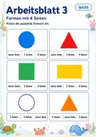 Vorschau - Arbeitsblätter - Formen nach Seiten ordnen | Mathematik Klasse 1 | 5 Arbeitsblätter als PDF - Seite 3
