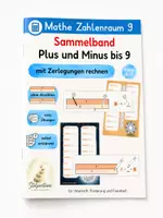 Vorschau - Arbeitsblätter - Sammelband Plus und Minus bis 9, mit Zerlegungen rechnen - Deckblatt
