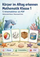 Vorschau - Arbeitsblätter - Körper im Alltag erkennen | Mathematik Klasse 1 | 5 Arbeitsblätter als PDF - Deckblatt