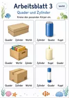 Vorschau - Arbeitsblätter - Körper im Alltag erkennen | Mathematik Klasse 1 | 5 Arbeitsblätter als PDF - Seite 3