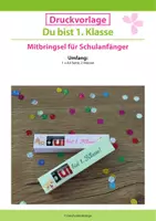 Vorschau - Mal- und Bastelvorlagen - Du bist 1. Klasse: Mitbringsel für Schulanfänger - Deckblatt