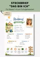 Vorschau - Arbeitsblätter - Steckbrief "Das bin ich" | Grundschule Klasse 1-4 | Kennenlernen Schuljahresstart Schulanfang - Deckblatt