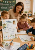 Vorschau - Arbeitsblätter - Steckbrief "Das bin ich" | Grundschule Klasse 1-4 | Kennenlernen Schuljahresstart Schulanfang - Seite 1