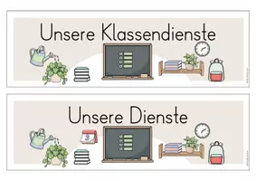 Vorschau - Poster - Klassendienste Grundschule | NEUES DESIGN mit Aushängen Classroom Management - Seite 3