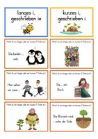Vorschau - Fördermaterial/Inklusion - i und ie - kurze + lange Vokale - Klasse 1-3 - Regelkarte + Wortkarten - Seite 3