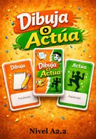 Vorschau - Spiele - Dibuja o Actúa_Nivel A2.2 - Kartenspiel für Zwischendurch - Deckblatt