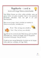 Vorschau - Arbeitsblätter - i ie - kurze + lange Vokale - Klasse 1-3 - Regelkarte + Arbeitsblätter - Seite 2