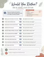 Vorschau - Arbeitsblätter - End of School Year Would You Rather? – 9 Speaking Activities für Englisch für das Schuljahresende - Seite 2