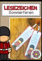 Vorschau - Mal- und Bastelvorlagen - Lesezeichen für die Sommerferien (Englisch Version) (Abschiedsgeschenk/Feriengeschenk) - Deckblatt