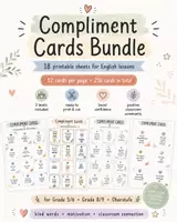Vorschau - Arbeitsblätter - Englisch Compliment Cards – 18 Sets Komplimentekarten - Deckblatt
