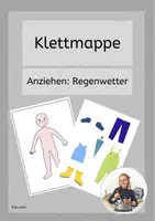 Vorschau - Fördermaterial/Inklusion - Klettmappe Anziehen bei Regenwetter - Deckblatt