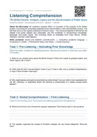 Vorschau - Stundenentwürfe - British Empire (Listening Comprehension/Hörverstehen) inkl. Lösungen - Seite 1