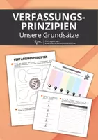 Vorschau - Arbeitsblätter - Verfassungsprinzipien - 6 Grundsätze erklärt - Deckblatt