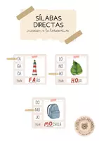 Vista previa - Refuerzo / NEE / Materiales de apoyo - Silabas directas - Iniciación a la lectoescritura - Portada