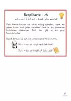 Vorschau - Fördermaterial/Inklusion - ch - Laute - Buchstaben - Klasse 1-2 - Regelkarte + Wortkarten - Seite 2