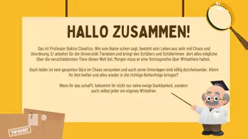 Vorschau - Arbeitsblätter - Escape Room - Wirbeltiere und ihre Merkmale - Seite 1