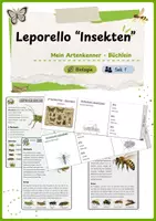 Vorschau - Arbeitsblätter - Artenkennerbüchlein Insekten - ein Leporello inkl. Infotexte - Deckblatt