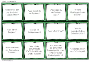 Vorschau - Aufgabenkarten - Fußball – Gesprächskarten und Sprechanlässe | Plauderkärtchen - Seite 2