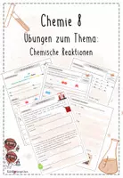Vorschau - Arbeitsblätter - Chemische Reaktionen - Wiederholung | Chemie 8 | Übungen für Schuljahresende - Deckblatt