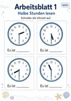 Vorschau - Arbeitsblätter - Uhrzeit, Geld und Rechenmuster Klasse 1 | Materialpaket | 20 PDFs mit 100 Arbeitsblättern - Seite 2
