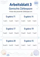 Vorschau - Arbeitsblätter - Passende Zahlenpaare zum Ergebnis finden bis 20 | Mathematik Klasse 1 | 5 Arbeitsblätter als PDF - Seite 3