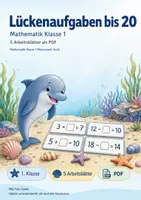 Vorschau - Arbeitsblätter - Lückenaufgaben bis 20 | Mathematik Klasse 1 | 5 Arbeitsblätter als PDF - Deckblatt